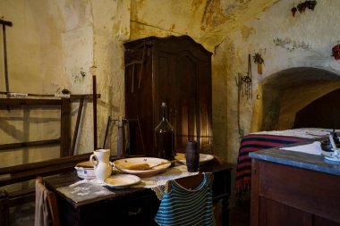 Old peasant dwelling in Matera, Basilicata - Italy clipart