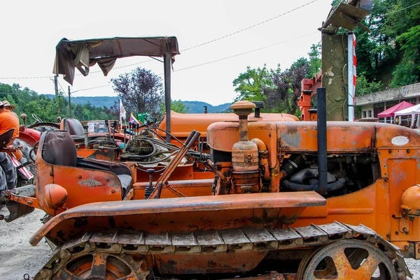 Ausstellung alter Traktoren — Stockfoto