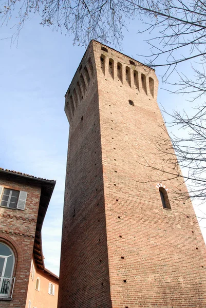 Kasteel van Santa Vittoria van Alba, Piemonte - Italië — Stockfoto