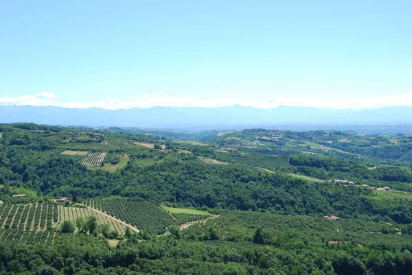 Heuvels rond Albaretto Torre — Stockfoto