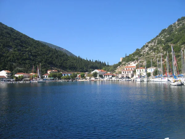 View of the port of Ithaca (Greece) — Stock Photo, Image