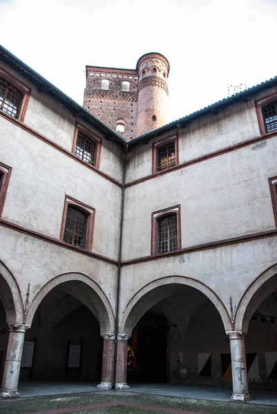 Slottet Principper for Acaja, Fossano, Piemonte - Italien - Stock-foto