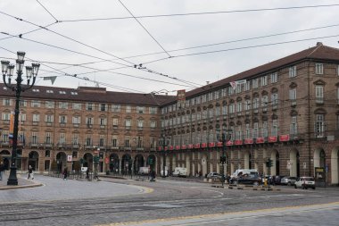 Castello Meydanı Regio tiyatro Turin - İtalya - Ma ile görünümünü