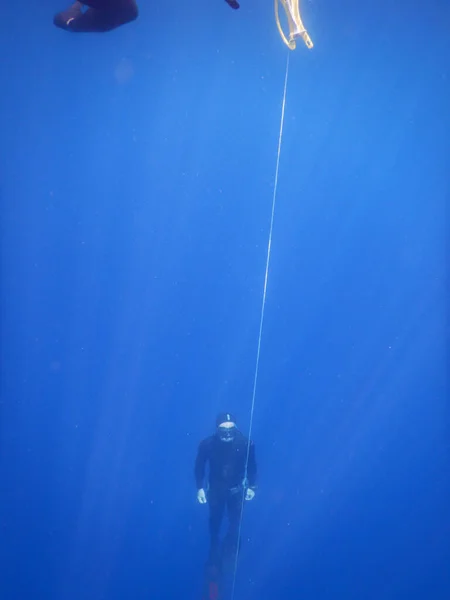 Free Diving Sea Noli Liguria Italy — Stock Photo, Image