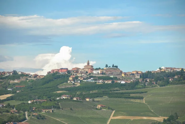 Colinas Langhe Com Diano Alba Piemonte Itália — Fotografia de Stock