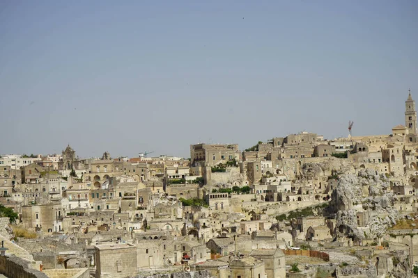 Oude Kant Van Stad Matera Basilicata Italië — Stockfoto
