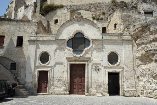 Fachada Iglesia San Pietro Barisano Matera Basilicata Italia — Foto de Stock