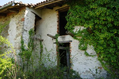 Kırsalda terk edilmiş eski bir ev: harabeler