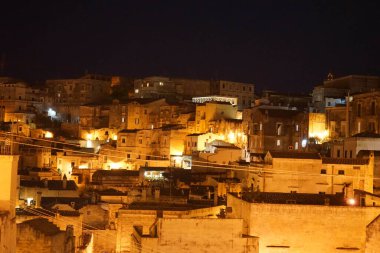 Matera, Basilicata 'nın eski kısmı - İtalya