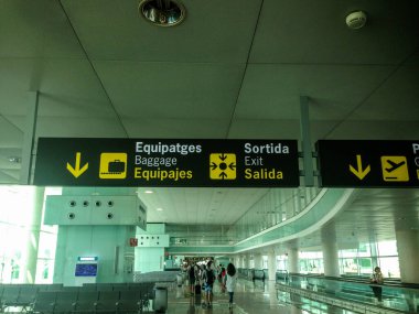 Josep Tarradellas Havaalanı Barselona-El Prat, Barcelona - İspanya Ağustos 2015