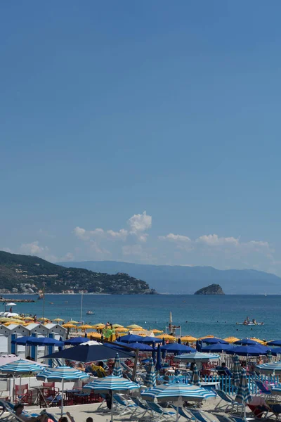 Noli Λιγουρία Ιταλία Θέα Στην Παραλία Ιούνιος 2018 — Φωτογραφία Αρχείου
