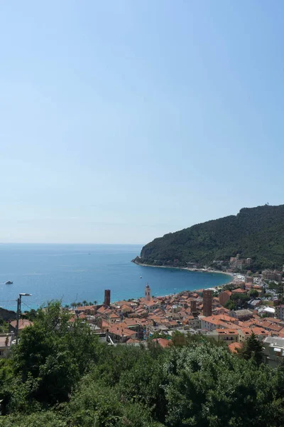 Widok Noli Liguria Włochy — Zdjęcie stockowe