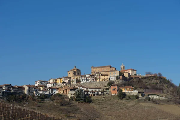 Aldeia Morra Uma Colina Langhe Piemonte Itália — Fotografia de Stock