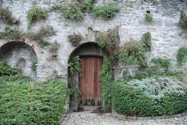 Boční Dveře Castella Serralunga Alba Piemont Itálie Prosinec 2013 — Stock fotografie