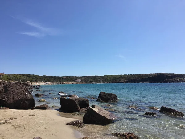 Playa Cerca Carloforte Isla San Pietro Cerdeña Italia —  Fotos de Stock