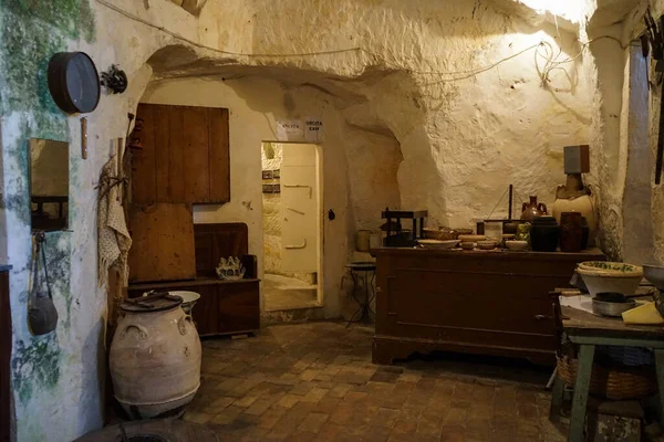 Werkzeuge Einem Alten Bauernhaus Matera Stockbild