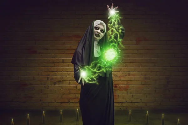 Scary Devil Nun — Stock Photo, Image