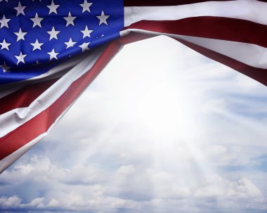 Buruşuk Amerikan bayrağı arka plan