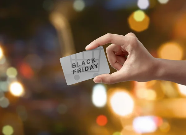 Hand mit Black Friday Nachricht — Stockfoto