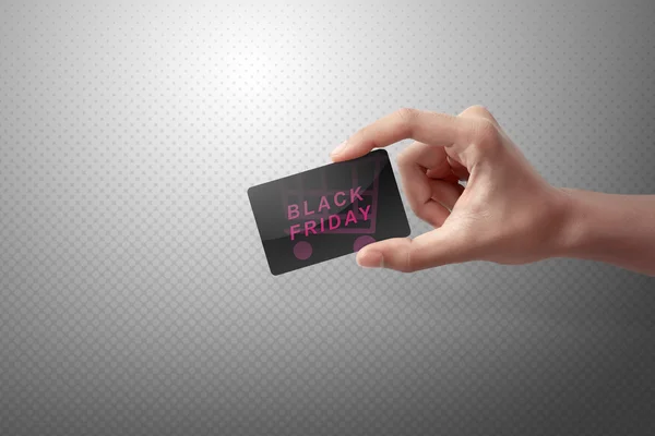 Black Friday text on a black card — Stock Photo, Image