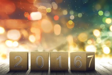 Bir ahşap zemin üzerinde 2016-2017 değişiklikle kahverengi küpleri