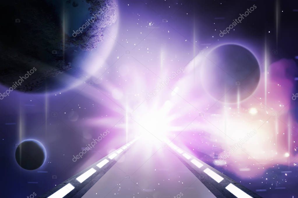 Virtual outer space background