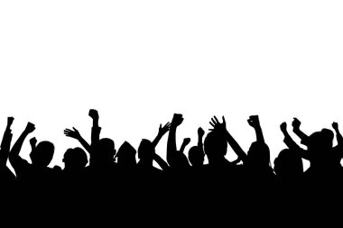 Parti üzerinde insan siluetleri