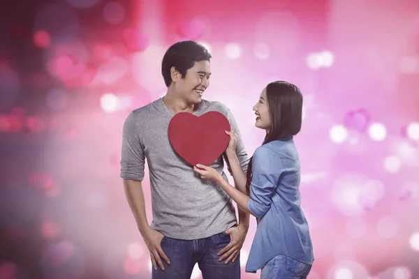 Romantico asiatico coppia — Foto Stock