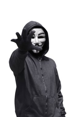 hacker maske ve eldiven