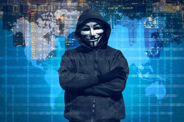 hacker maske ve eldiven