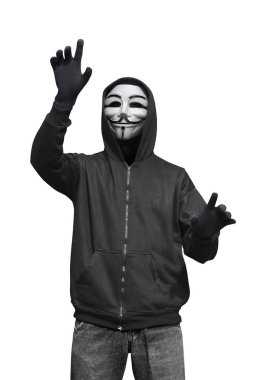 hacker maske ve eldiven