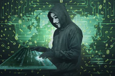 hacker maske ve eldiven