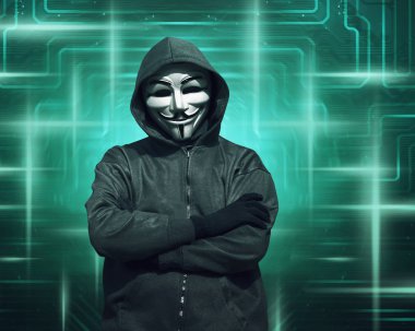 hacker maske ve eldiven