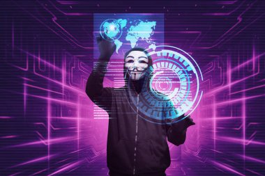 hacker maske ve eldiven