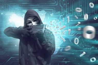 hacker maske ve eldiven