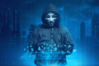 hacker maske ve eldiven