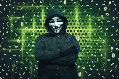 hacker maske ve eldiven