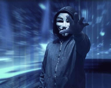 hacker maske ve eldiven