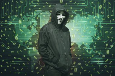 hacker maske ve eldiven