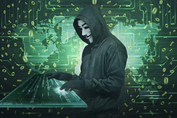 hacker maske ve eldiven