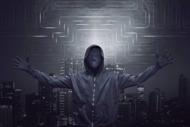 hacker maske ve eldiven