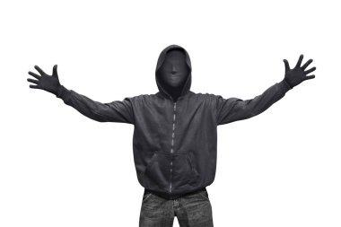 hacker maske ve eldiven