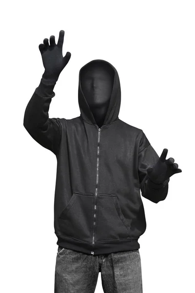 Hacker in maschera e guanti — Foto Stock