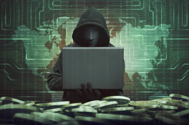 hacker holding dizüstü