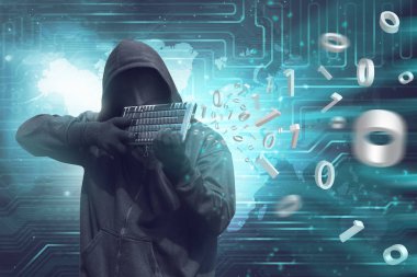 hacker maske ve eldiven