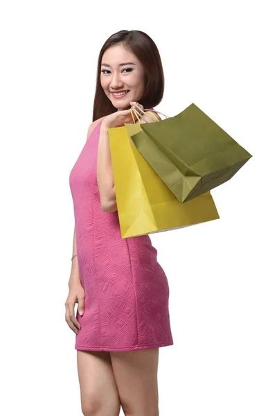 Mujer de negocios con bolsas de compras —  Fotos de Stock