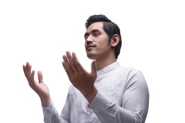 Tanrı'ya dua Asya Müslüman erkek 
