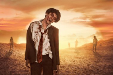 Kan ve kafa tilt agresif Asya zombiler