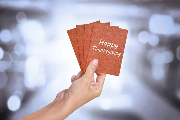 Ευτυχής ημέρα των Ευχαριστιών κάρτες — Φωτογραφία Αρχείου