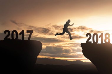 Kadın atlama 2018 doğru silüeti 